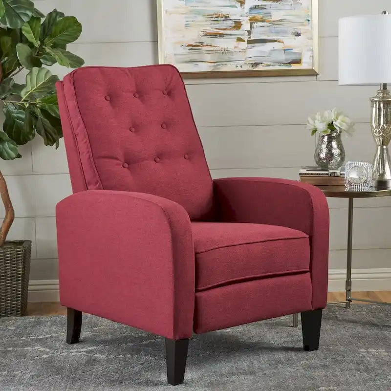 Fauteuil inclinable en tissu capitonné Nievis de Christopher Knight Home