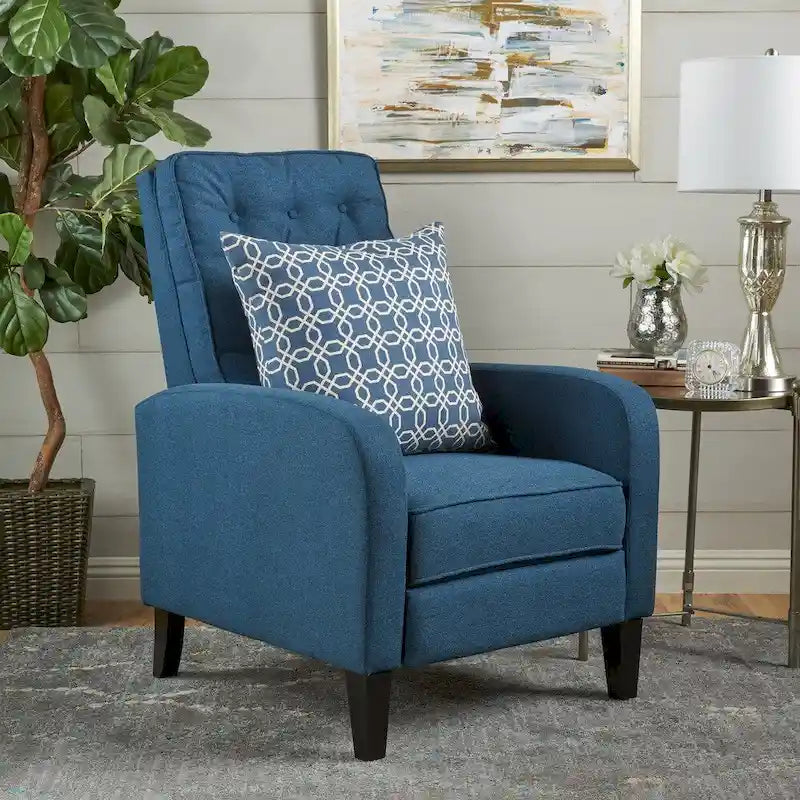 Fauteuil inclinable en tissu capitonné Nievis de Christopher Knight Home