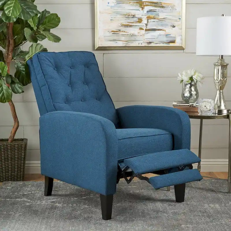 Fauteuil inclinable en tissu capitonné Nievis de Christopher Knight Home