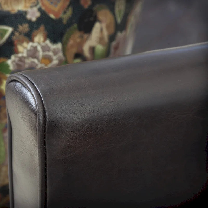 Fauteuil inclinable Darvis en cuir noir reconstitué par Christopher Knight Home