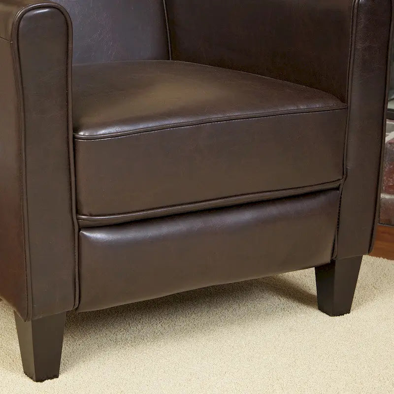 Fauteuil inclinable Darvis en cuir noir reconstitué par Christopher Knight Home