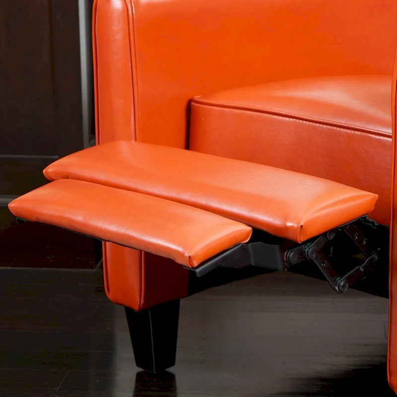 Fauteuil inclinable Darvis en cuir noir reconstitué par Christopher Knight Home