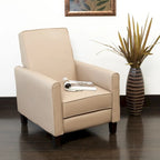 Fauteuil inclinable Darvis en cuir noir reconstitué par Christopher Knight Home