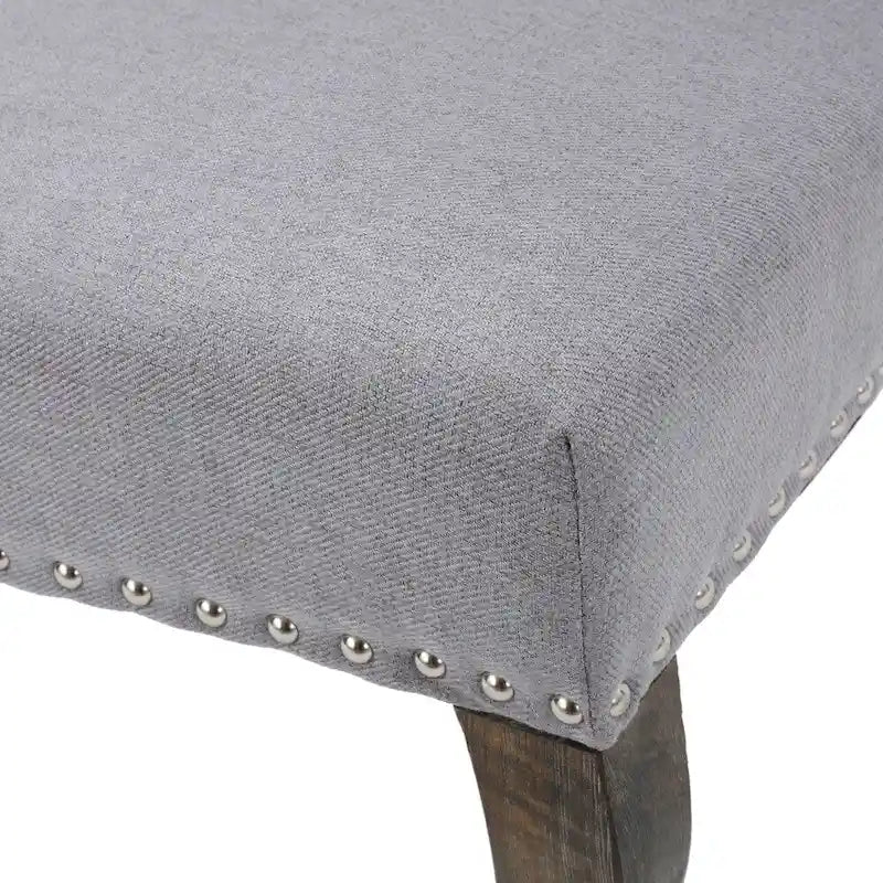 Fauteuil d'appoint Niclas à oreilles en tissu clouté par Christopher Knight Home