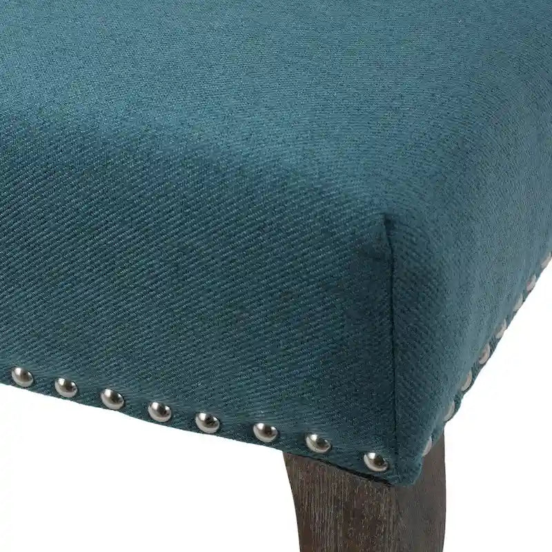 Fauteuil d'appoint Niclas à oreilles en tissu clouté par Christopher Knight Home