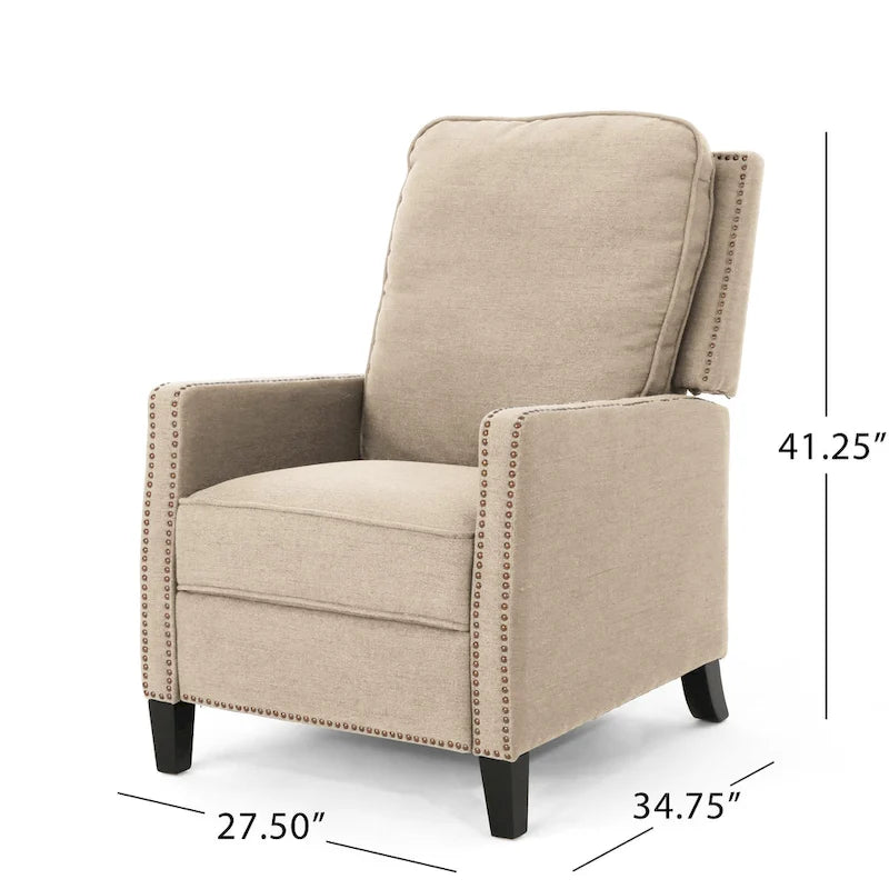 Fauteuil inclinable traditionnel en tissu Cecelia de Christopher Knight Home