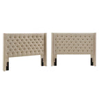 Tête de lit Detmold Queen à oreilles en lin capitonné