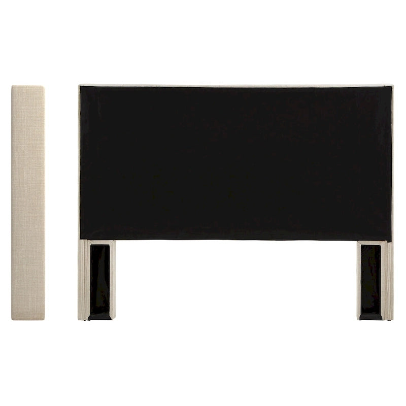 Tête de lit Detmold Queen à oreilles en lin capitonné