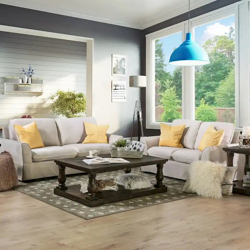 Canapé Nis Casual en tissu, recouvert d'une housse amovible, par Furniture of America