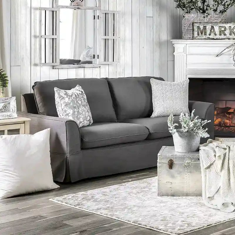 Canapé Nis Casual en tissu, recouvert d'une housse amovible, par Furniture of America