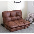 Canapé-lit futon, canapé-lit convertible en similicuir, meuble deux places idéal pour les petits espaces, les chambres d'étudiant ou le salon.