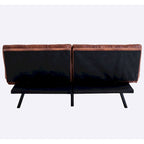 Canapé-lit futon, canapé-lit convertible en similicuir, meuble deux places idéal pour les petits espaces, les chambres d'étudiant ou le salon.