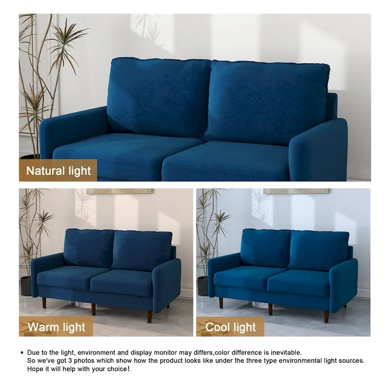 Canapé deux places moderne en velours 56,88 pour salon