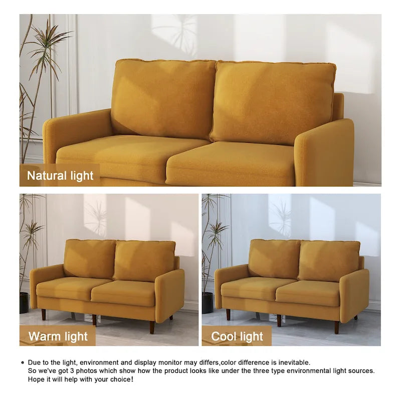 Canapé deux places moderne en velours 56,88 pour salon