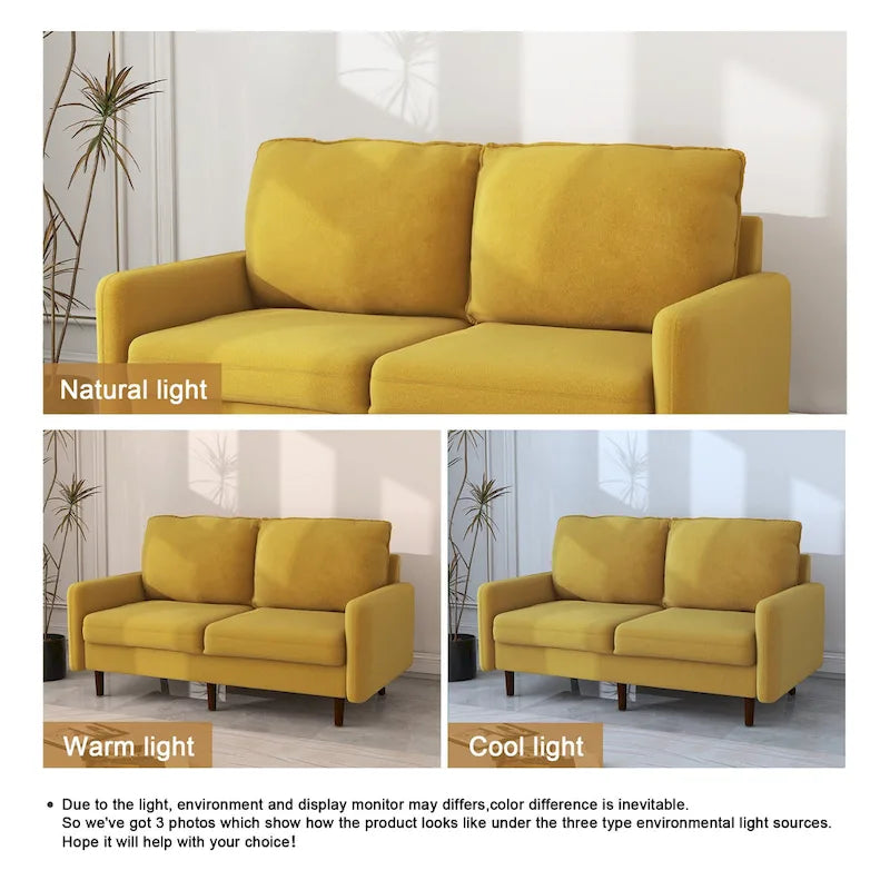 Canapé deux places moderne en velours 56,88 pour salon