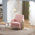 Fauteuil d'appoint en lin capitonné