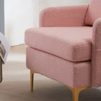 Fauteuil d'appoint en lin capitonné