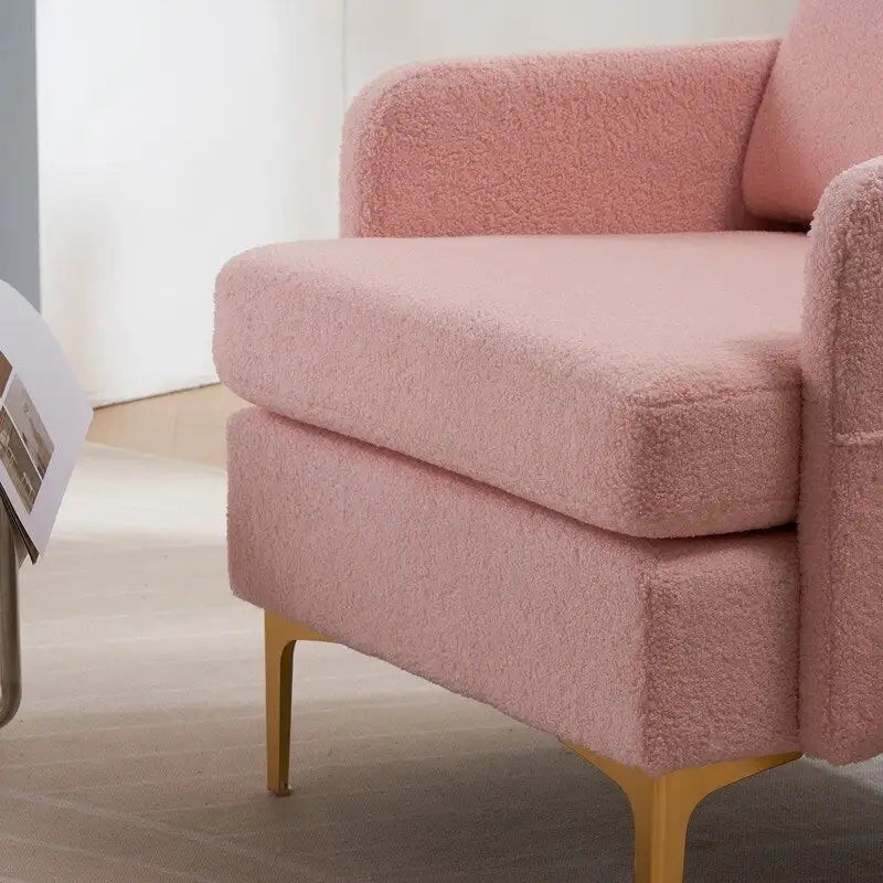 Fauteuil d'appoint en lin capitonné