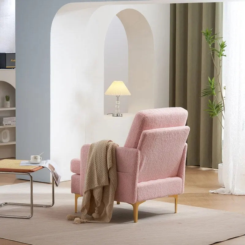 Fauteuil d'appoint en lin capitonné