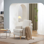 Fauteuil d'appoint en lin capitonné