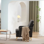 Fauteuil d'appoint en lin capitonné