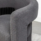 Fauteuil carré rembourré en bouclette KINWELL 28 pouces de large (ensemble de 2)