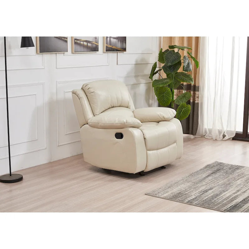 Fauteuil inclinable manuel à bascule Betsy Furniture en cuir reconstitué, siège unique, référence 8018