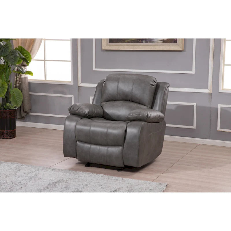 Betsy Furniture Bonded Leather Manual Rclining Single Seat Recliner Glider Chair 8018