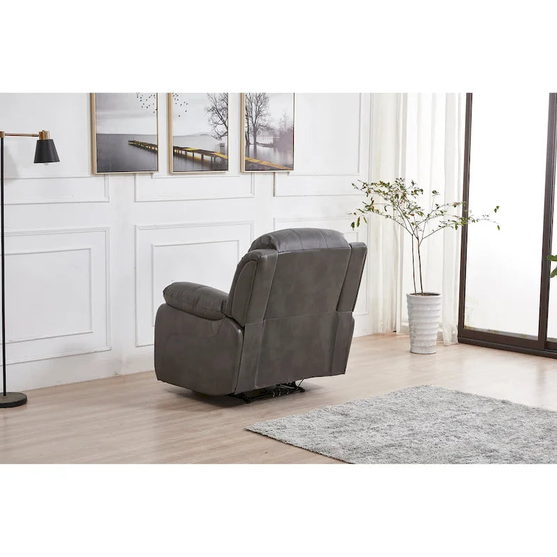 Fauteuil inclinable manuel à bascule Betsy Furniture en cuir reconstitué, siège unique, référence 8018