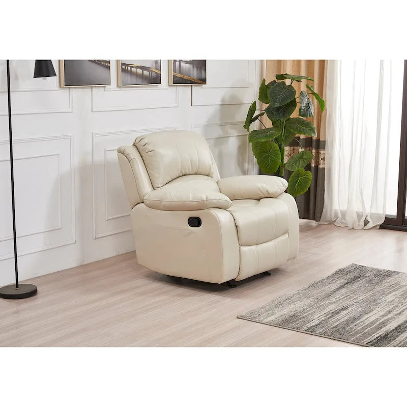 Fauteuil inclinable manuel à bascule Betsy Furniture en cuir reconstitué, siège unique, référence 8018