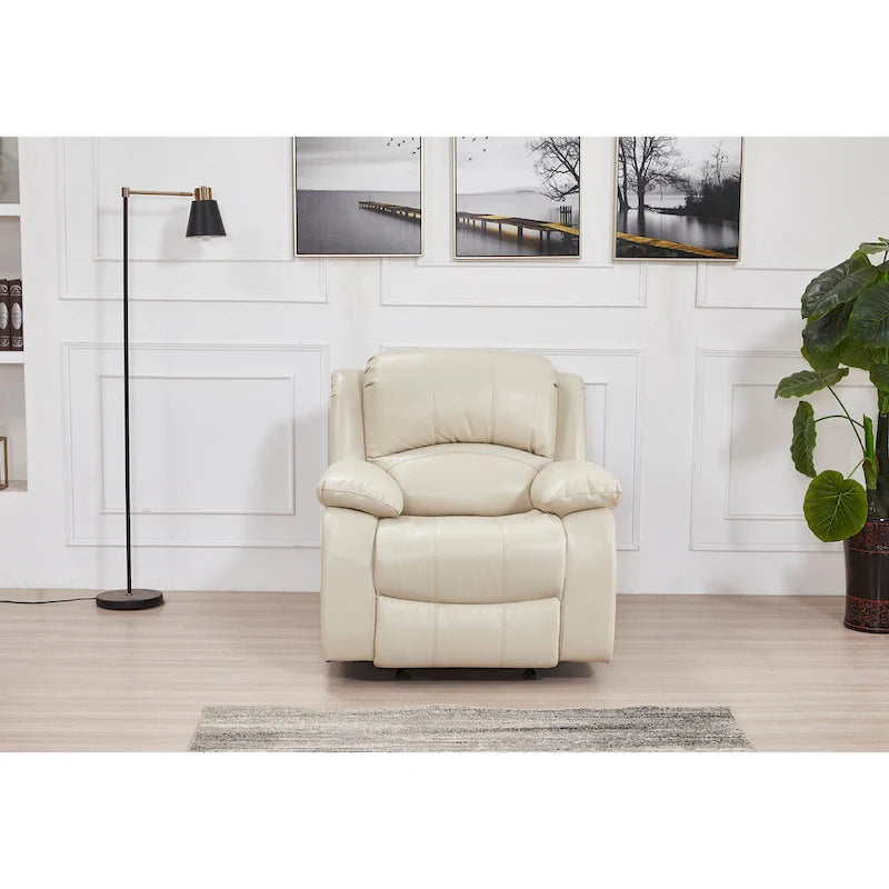 Fauteuil inclinable manuel à bascule Betsy Furniture en cuir reconstitué, siège unique, référence 8018