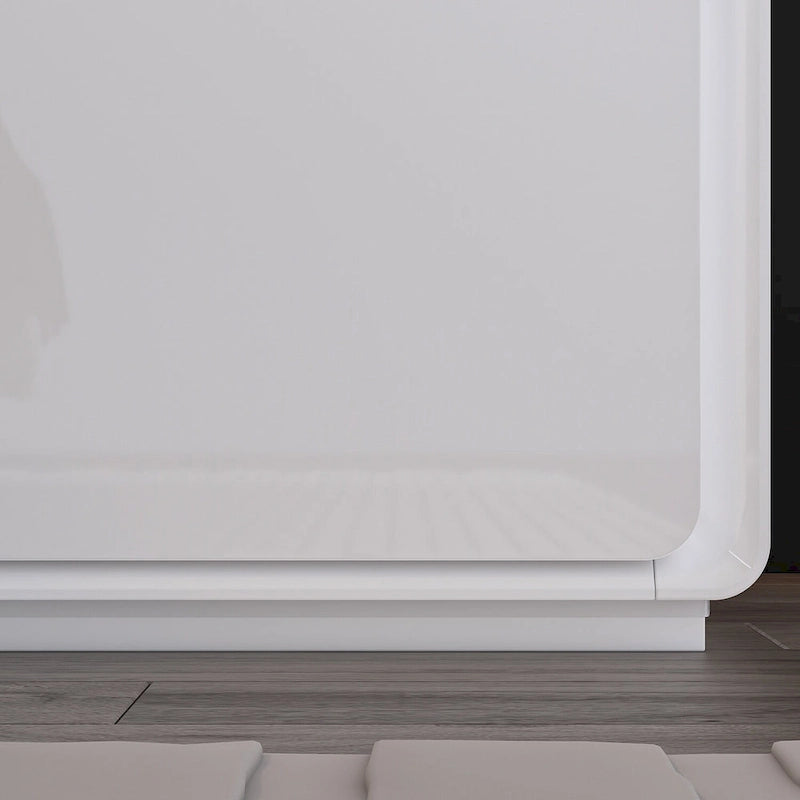 Table de chevet LED moderne laquée brillante, table d'appoint, table de nuit