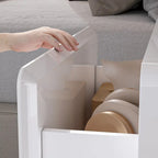 Table de chevet LED moderne laquée brillante, table d'appoint, table de nuit