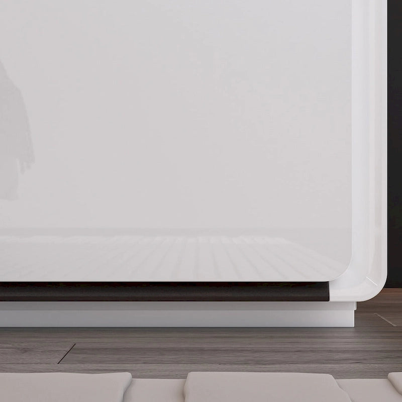 Table de chevet LED moderne laquée brillante, table d'appoint, table de nuit