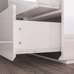 Table de chevet LED moderne laquée brillante, table d'appoint, table de nuit