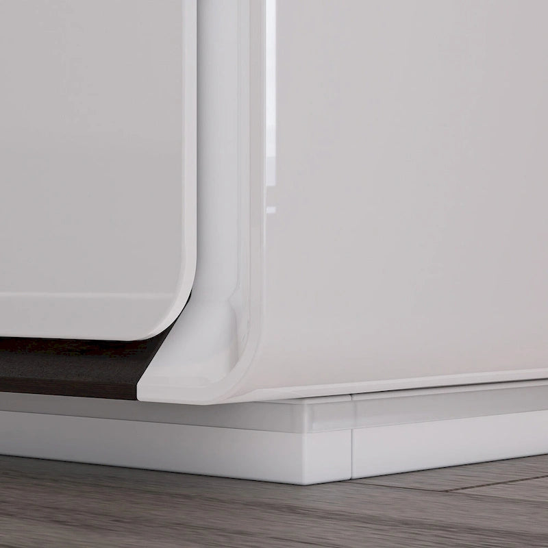 Table de chevet LED moderne laquée brillante, table d'appoint, table de nuit