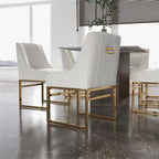 Chaise de salle à manger contemporaine SEYNAR en velours avec pieds en métal, lot de 2