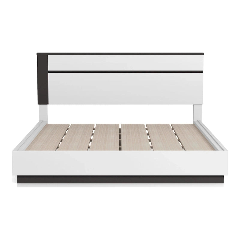 Lit plateforme contemporain Conjira en bois blanc de Furniture of America