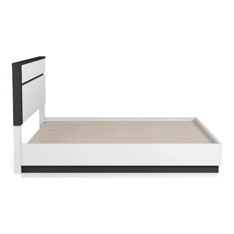 Lit plateforme contemporain Conjira en bois blanc de Furniture of America