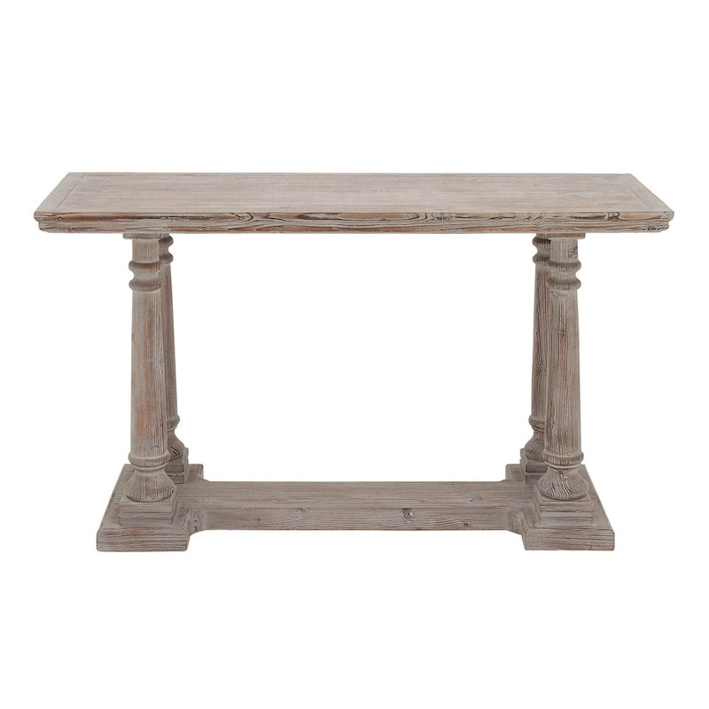 Wooden Console Table with Distressed Accents - Light Brown - Roche River Decor - 18  Wx52  Lx30  H