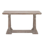 Wooden Console Table with Distressed Accents - Light Brown - Roche River Decor - 18  Wx52  Lx30  H