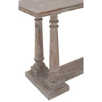 Console en bois avec finitions vieillies - Brun clair - Roche River Decor - 46 cm (L) x 132 cm (l) x 76 cm (H)