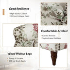 Ensemble de 2 fauteuils d'appoint Nyctelius en polyester traditionnel avec motif et garniture cloutée, par HULALA HOME