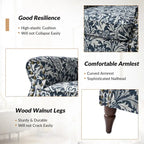 Ensemble de 2 fauteuils d'appoint Nyctelius en polyester traditionnel avec motif et garniture cloutée, par HULALA HOME