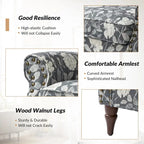 Ensemble de 2 fauteuils d'appoint Nyctelius en polyester traditionnel avec motif et garniture cloutée, par HULALA HOME