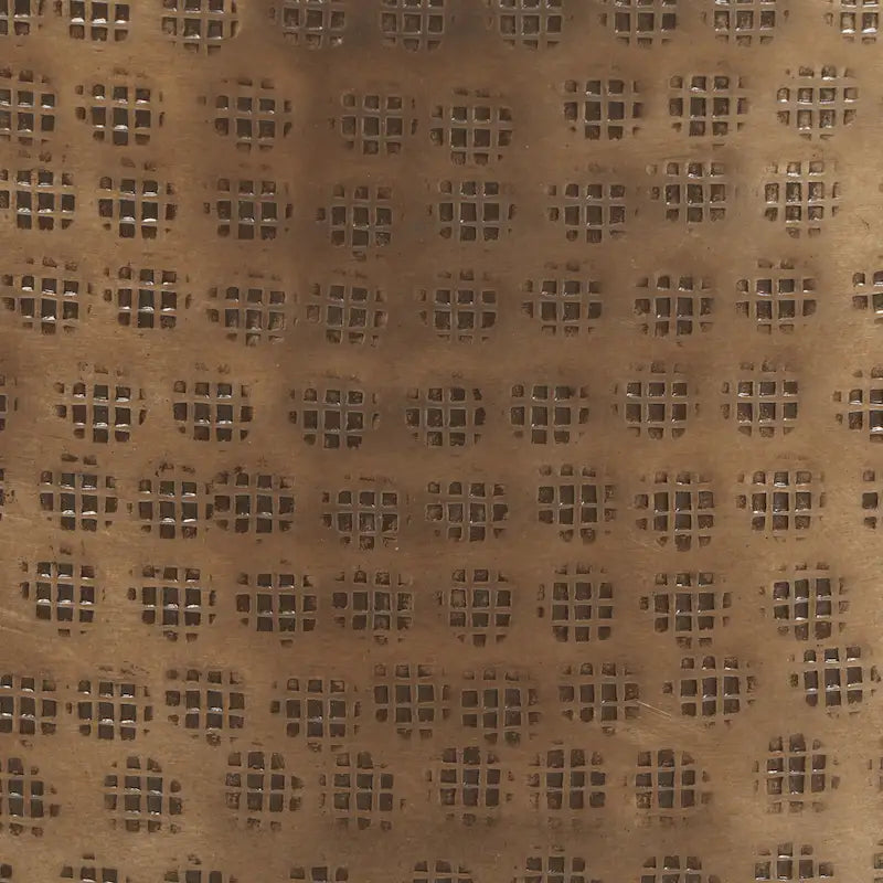 Table d'appoint tambour en aluminium style bohème, fabriquée à la main par Christopher Knight Home - 15,00 L x 15,00 l x 17,50 H