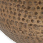 Table d'appoint tambour en aluminium style bohème, fabriquée à la main par Christopher Knight Home - 15,00 L x 15,00 l x 17,50 H