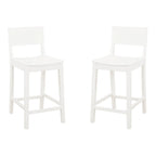 Tabouret de comptoir sans accoudoirs Dahlia Wood 24 pouces (ensemble de 2)