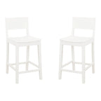 Tabouret de comptoir sans accoudoirs Dahlia Wood 24 pouces (ensemble de 2)