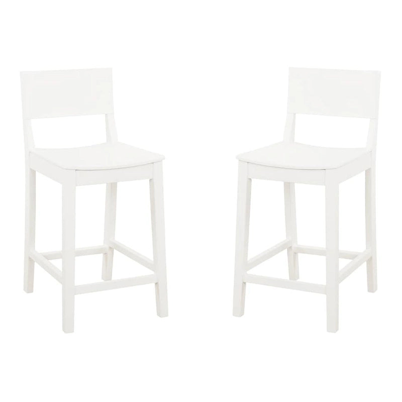 Tabouret de comptoir sans accoudoirs Dahlia Wood 24 pouces (ensemble de 2)